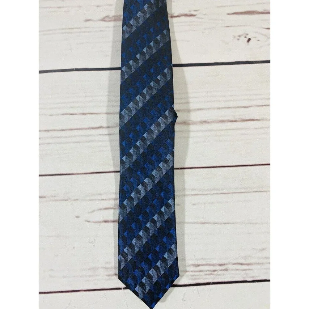 Dockers Boys Zipper Striped Neck Tie Blue Easter Kids Easter Wedding Spring